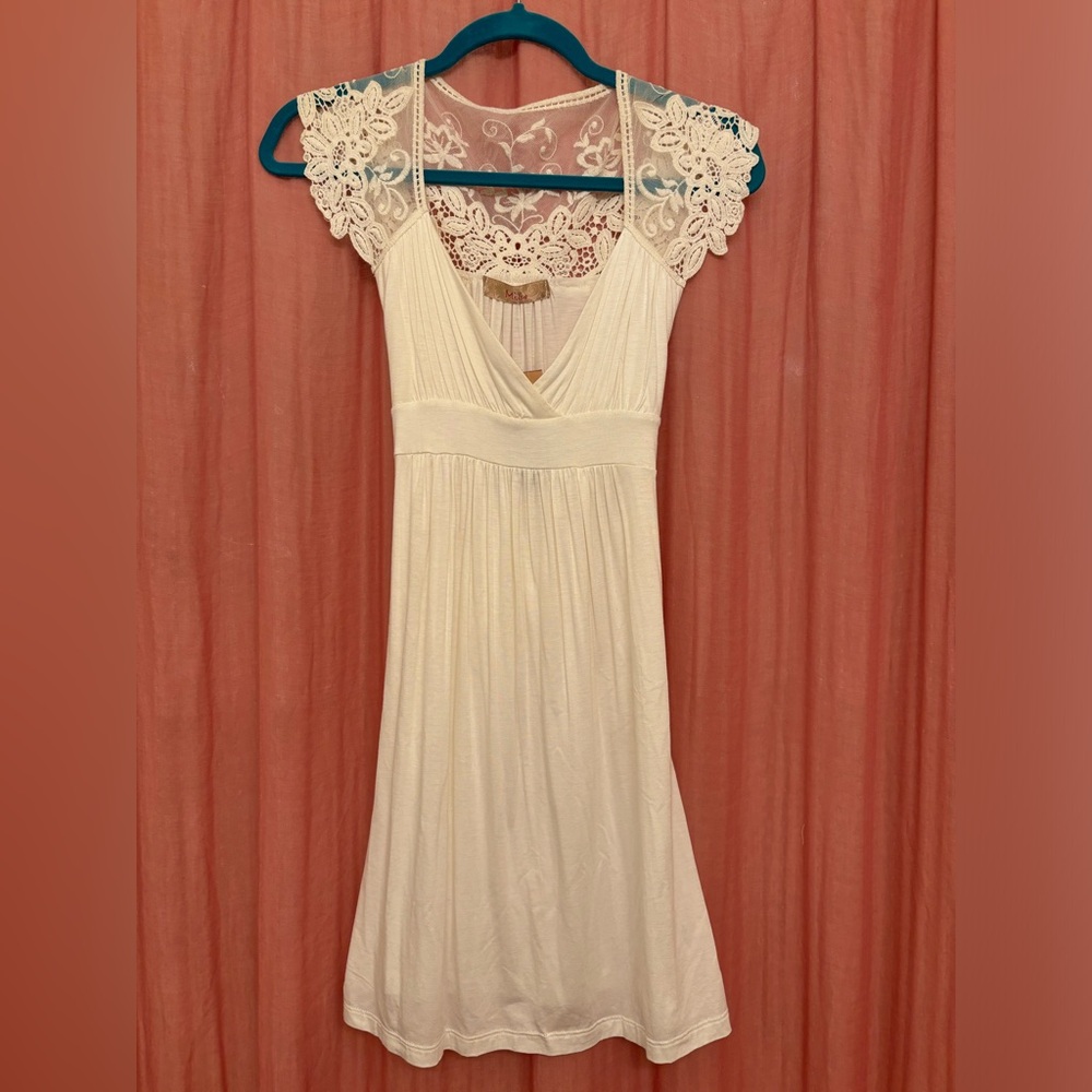 White Dress With Embroidery